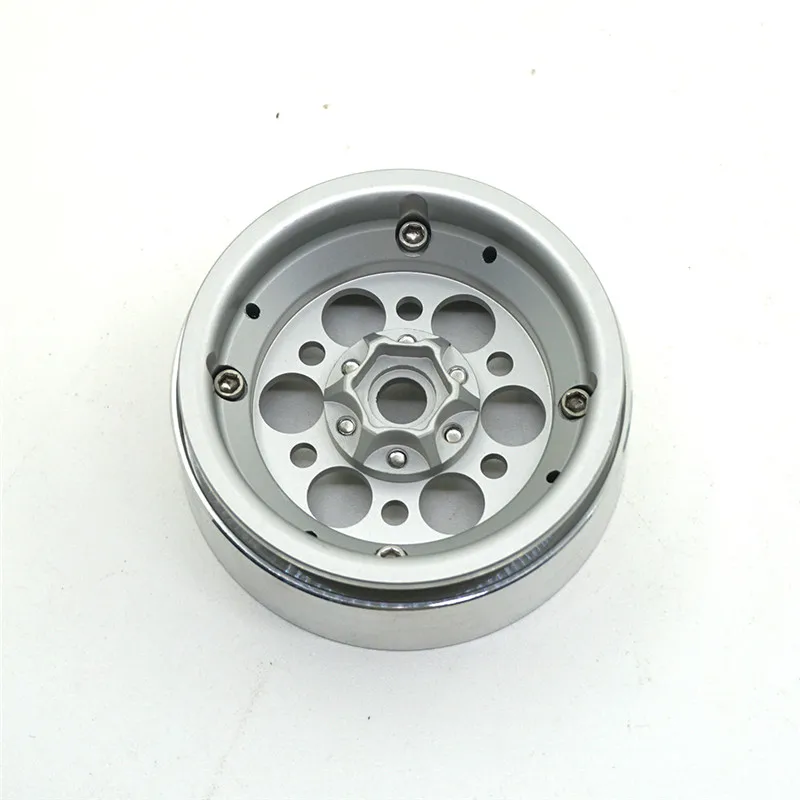 Серебристые Ободы Beadlock 2 дюйма ступицы для 1:10 RC SCX10 Рейфы 90018 90022 90027 90046 90047 CC01 TRX4