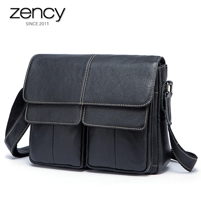 

2018 New Fashion Cowhide Man Messenger Bags Genuine Leather Male Casual Men Commercial Briefcase Solid Business Laptop Tote Bag