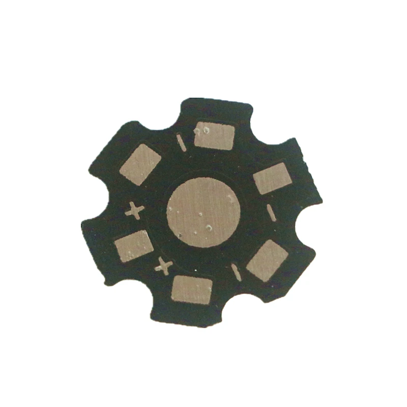 

10-1000Pcs/Lot LED PCB Heat Sink 20mm 6Pin Black LED Aluminium Base Plate LED Beads Radiator Use for 1W 3W 5W DIY LED Lamp Chips