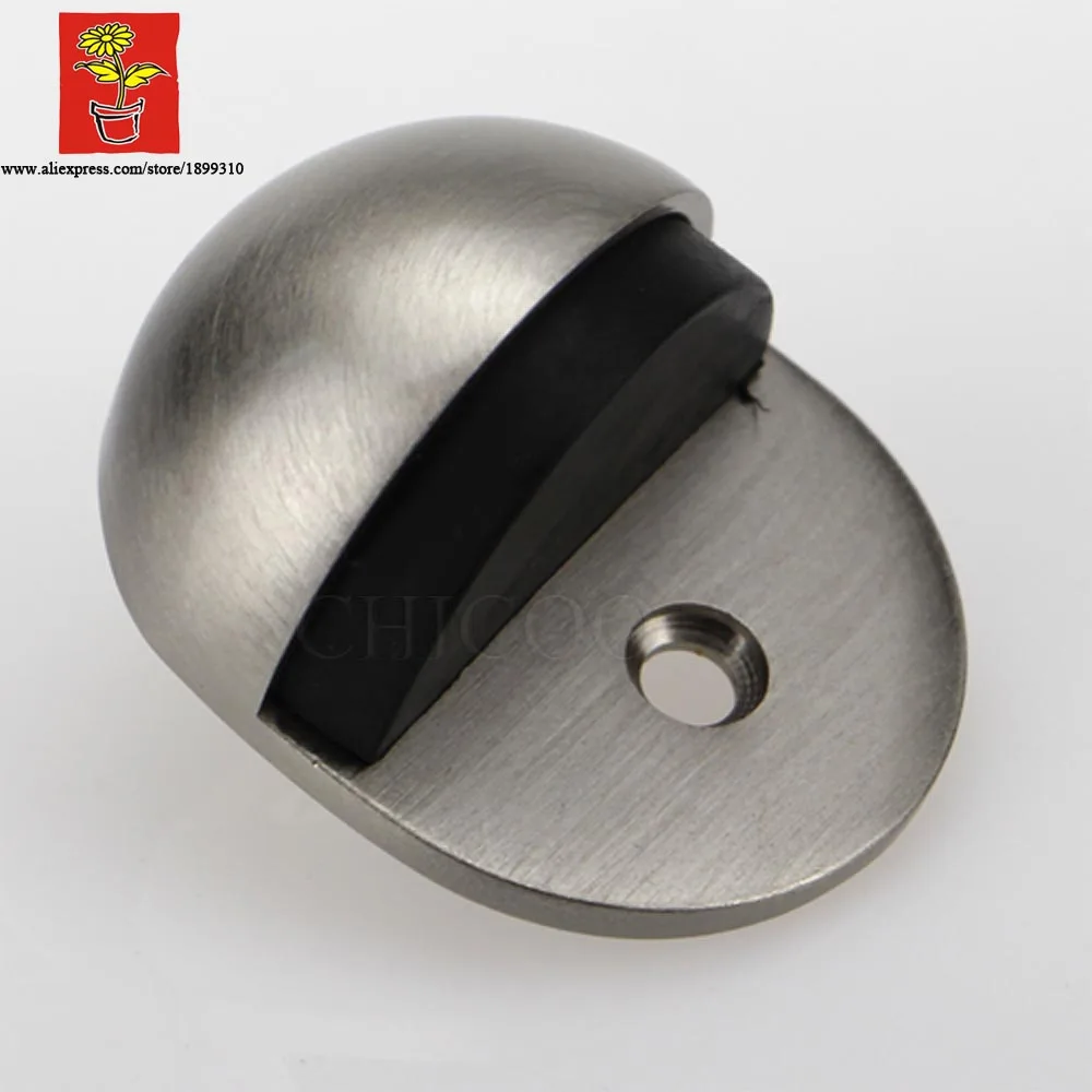 Wholesale 10PCS Zinc alloy satin nickel Ellipse type doorstops Zinc