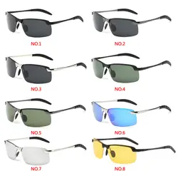 Модные популярные 8 цветов мужские поляризованные солнцезащитные очки против УФ смола линзы для вождения очки уличные очки