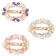 1 шт. цветок бабочка заколка-пряжка шпильки, брошь Инструменты для укладки волос кристалл горный хрусталь заколки для волос для женщин девочек