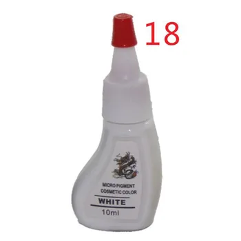 

WHITE color professional tattoo supplies permanent makeup pigment 10ml/bottle cosmetic tattoo ink paint eyebrow lips 5pcs