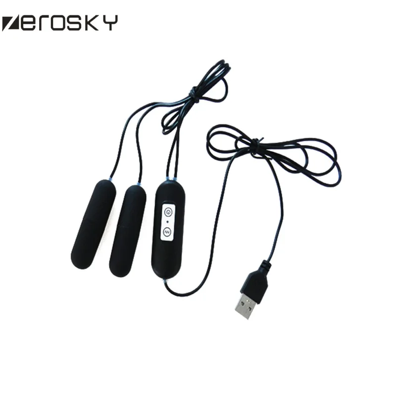 Двойной вибратор USB Egg Vibe пуля Анальная пробка Анальный и Стимулятор клитора для