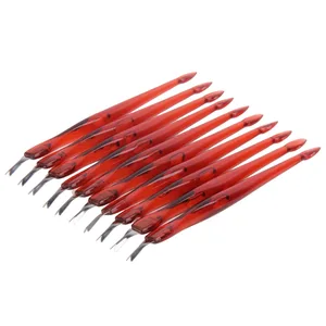 10 шт. ногтей Книги по искусству инструменты, необходимые кутикулы Триммер Толкач удаления омертвевших педикюр маникюр уход Очиститель Nail кутикулы Pusher - изображение