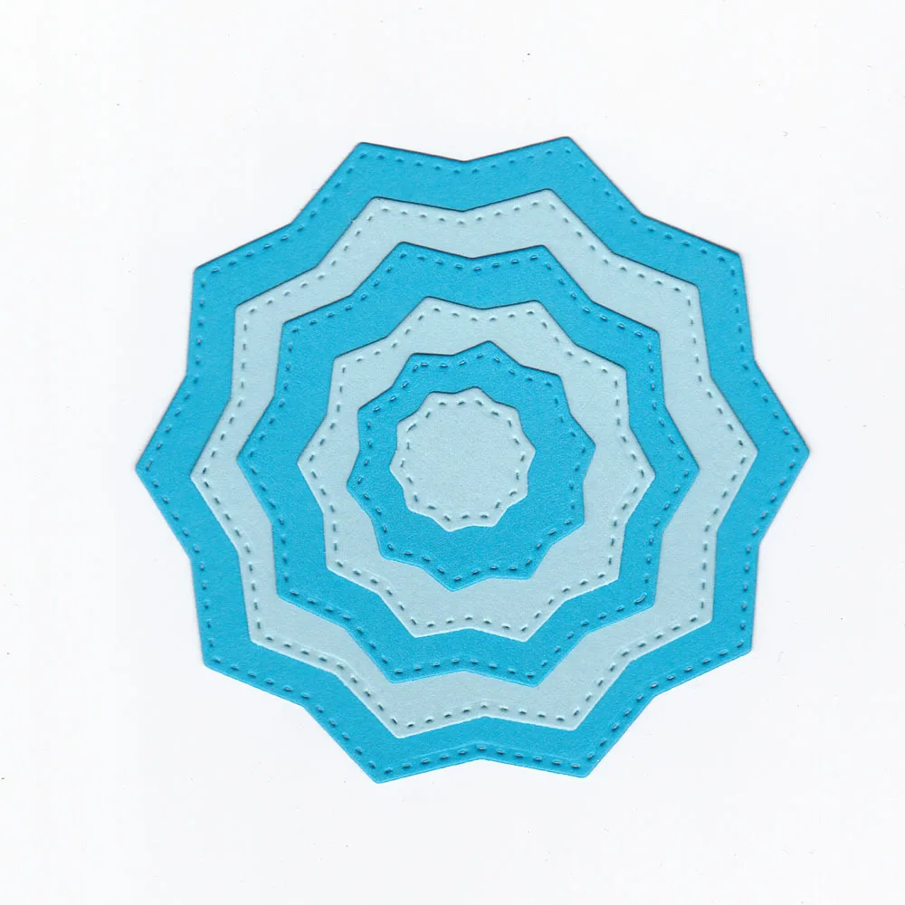 

Metal Cutting Dies Scrapbooking Craft Polygon 6Pcs Cut Dies Embossing Card Making Decor Mallen En Stansen