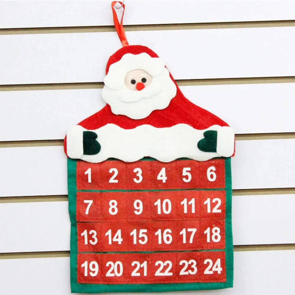 

2019 Advent Calendars Christmas Decorations Santa Claus Calendar Hotel Lobby Family Pendant Christmas Advent Calendars Decor