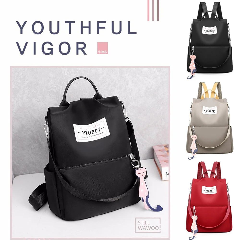 Высококачественный водонепроницаемый Женский мини-рюкзак для девочек, нейлоновый маленький рюкзак для покупок, сумка для путешествий, серый, черный, красный цвета