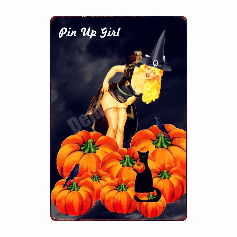 Pin Up Girl Metal Tin Signs Sexy Lady Vintage Poster Sweet Pickin Art Painting Craft Pub Bar Club Garage Home Wall Decor N292