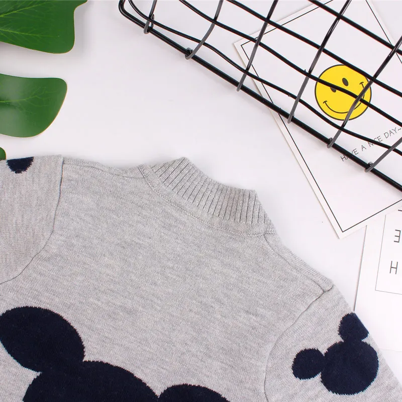 Mickey Cotton Baby Boy Sweater V Neck Cardigan for Infant Kids Girls Soft Comfortable Crochet Knitting Warm Outfit Autumn Winter (5)