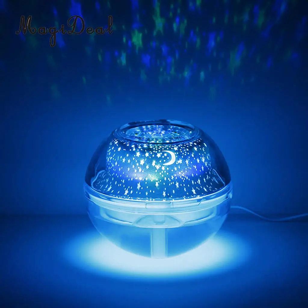 500ml Crystal Night Light Projection Air Humidifier Aromatherapy Essential Oil Diffuser for Spa Yoga