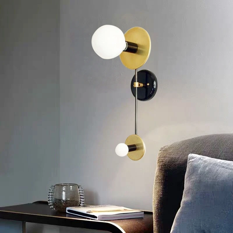 Nordic Post Modern art Wall Lamp Study Bedroom Bedside Lamp Creative Design Corridor Hotel Living Room Decorative Wall Light (8)