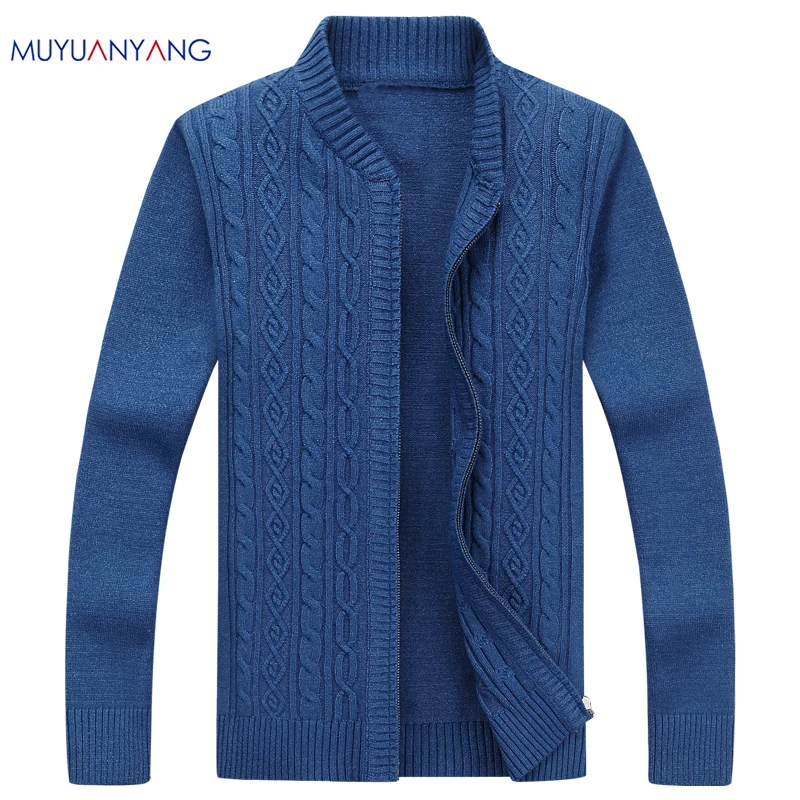 

Mu Yuan Yang Casual Knitwear Male Cardigan Sweaters 2018 Autumn And Winter Fashion Mens Sweaters Solid Knitwear Clothing
