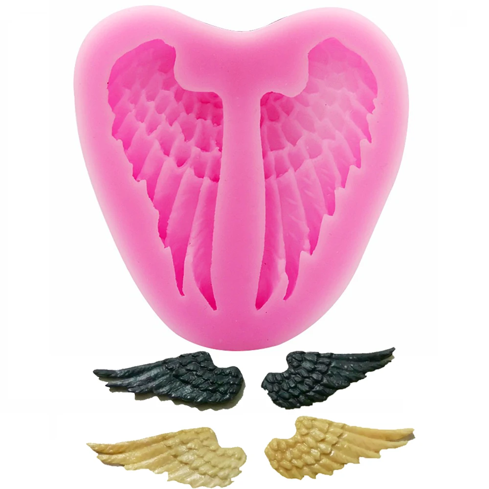 

Angel Wings Silicone 3D Cake Mold Cookware Dining Bar Non-Stick Cake Decorating Fondant Soap Mold