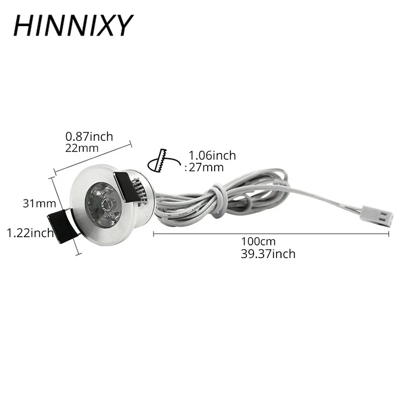 Светодиодный мини Точечный светильник Hinnixy с регулируемой яркостью и