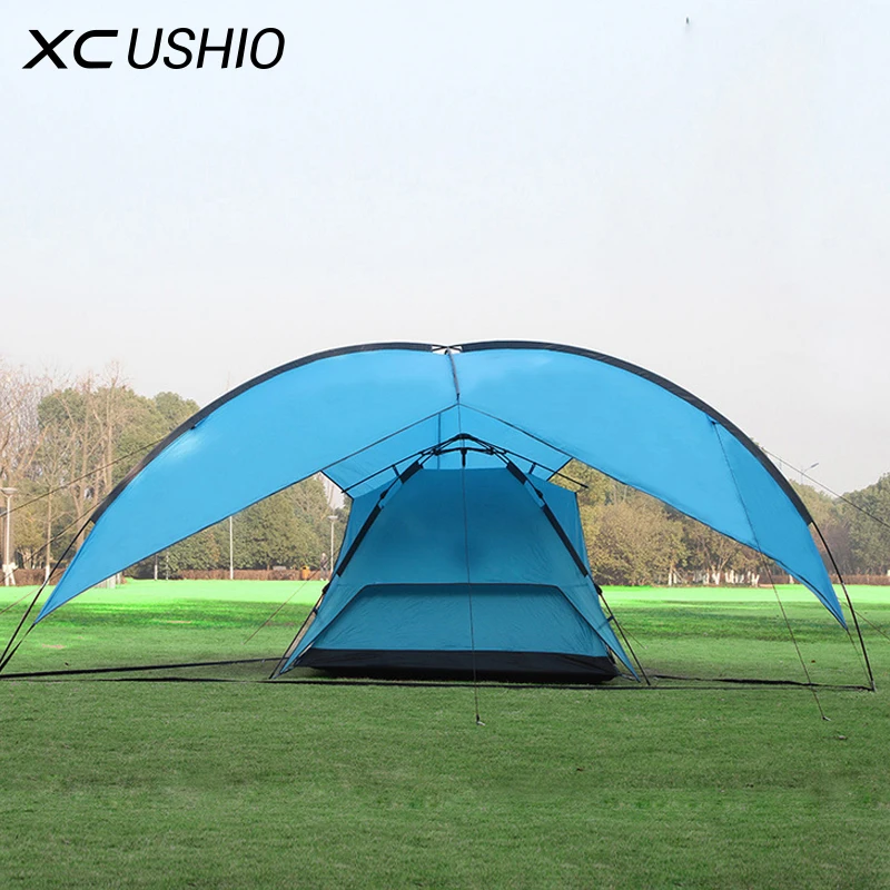 

5-8 Person Large Camping Tent Anti-Ultraviolet Awning Tent Folding Fishing Garden Beach Sun Shelter for Outdoor Camping