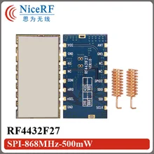 5 шт. RF4432F27 500 МВт FSK/GFSK/OOK 868 МГц беспроводной передатчик и приемник+ 5 шт. 868 МГц винтовые антенны