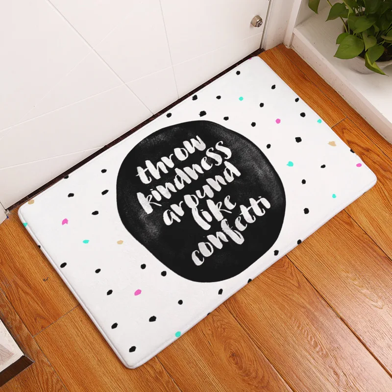 

1PCS High Quality Bath Mat Bathroom Bedroom Non-slip Mats Foam Rug Shower Carpet For Bathroom Kitchen Bedroom Text Series