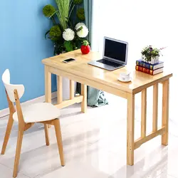 Высокое качество твердая древесина ноутбук простой компьютерный стол и стул домашняя письменная работы сосна стол