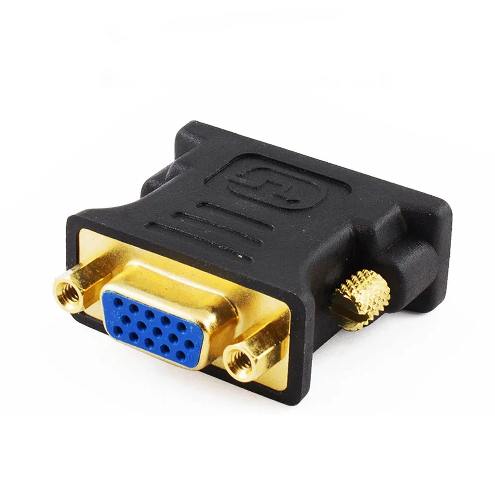 

24 + 5Pin DVI to VGA Adapter Digital to Analog DVI-I PC TFT Beamer Plug Socket Converter GY88