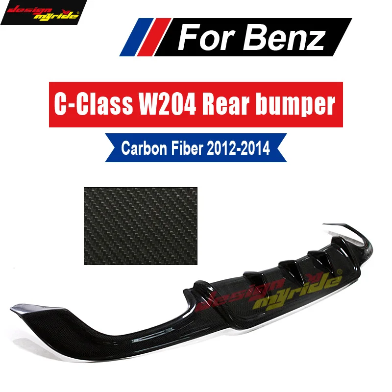 

W204 Rear Bumper Diffuser lip Carbon Fiber For Mercedes Benz W204 C63 AMG&C300 Sport Sedan C180 C280 C350 Posterior lip 2012-14