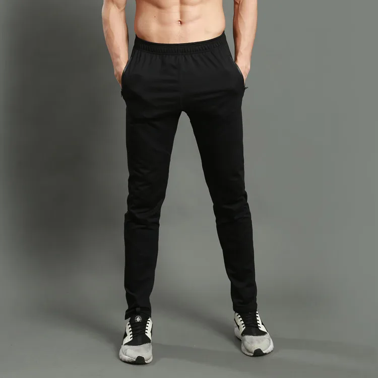 Мужские спортивные штаны для бега с карманами, спортивные штаны для футбола и тренировок, эластичные леггинсы для бега, штаны для спортзала, большой размер