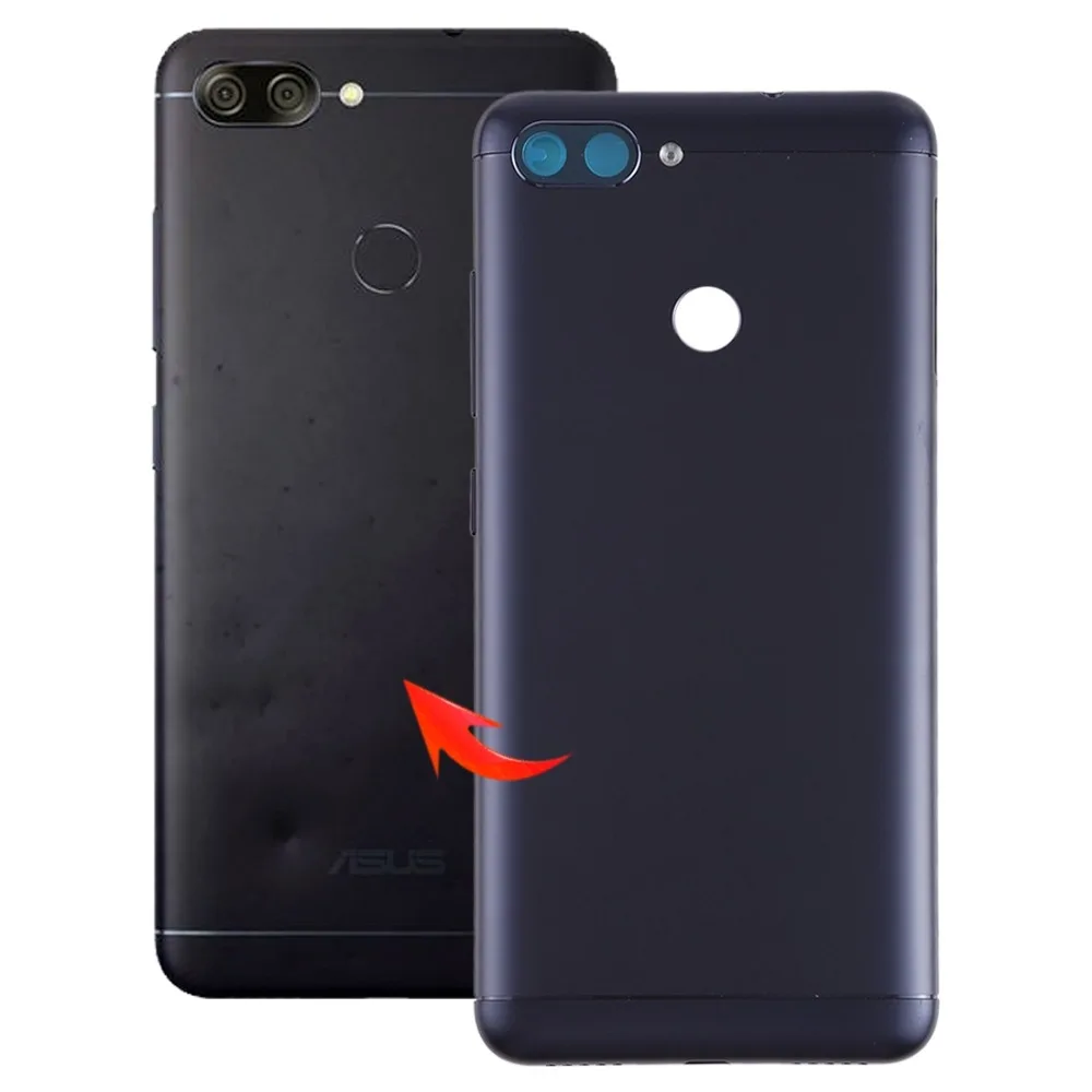 Для Asus Zenfone Max Plus(M1)/ZB570TL задняя крышка с объективом камеры и боковыми клавишами запасные части(черный