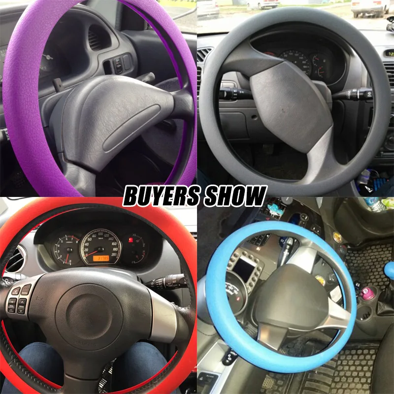 New Steering Wheel Glove Cover Blue-Black Soft Look Effect For Seat 