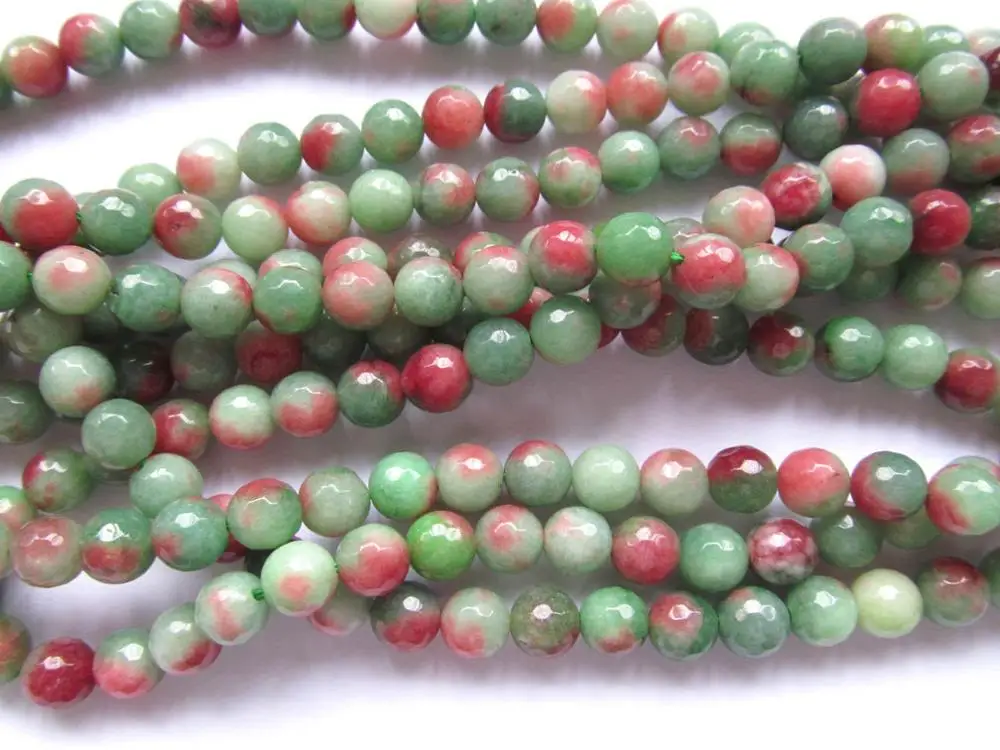 Red Jade Beads Ruby Gemstone Pendants Jewelry Making