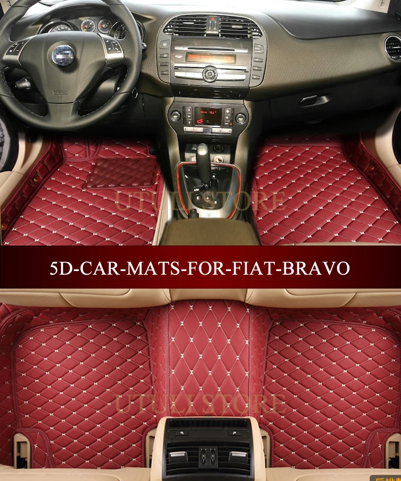 Кожаные автомобильные коврики для FIAT Bravo Palio Viaggio Ottimo Fiat Albea подходят под