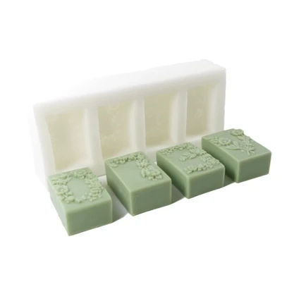 

1 piece DIY Handmade silicone mold Family molds LOVE with flower soap molds rose soap making mold silicone forms aroma moulds