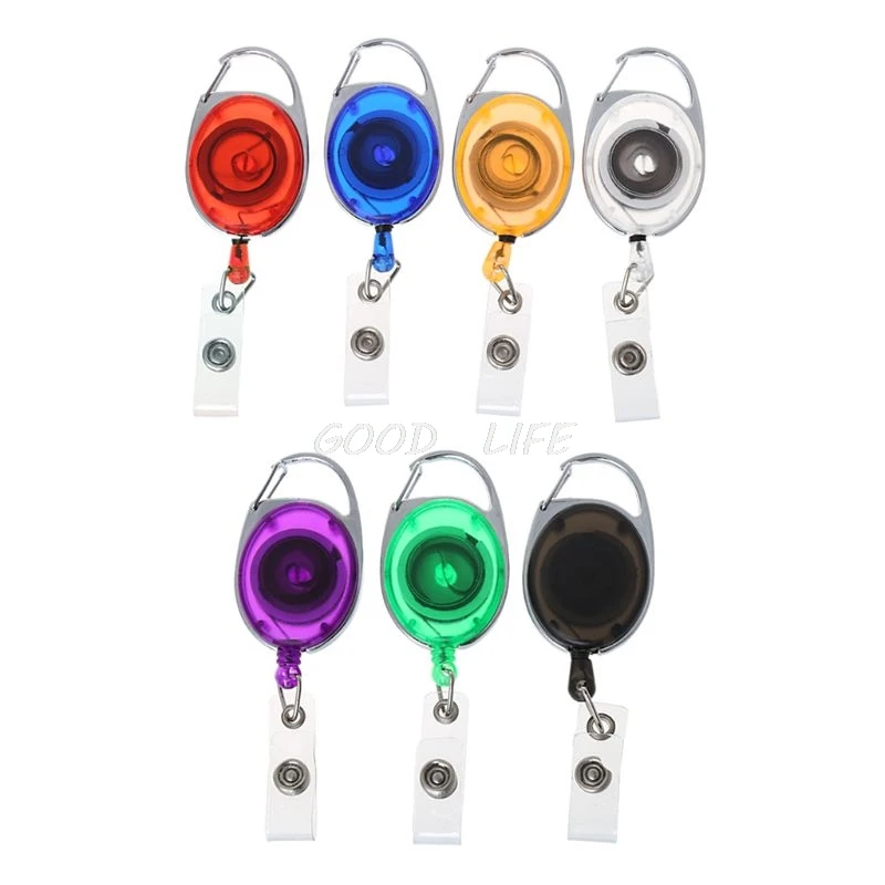 

WholesaleRetractable Reel Wire Rope Keychain Recoil Tag Key Card Clip Anti-theft Antilost Camping Equipment Retractable Keychain