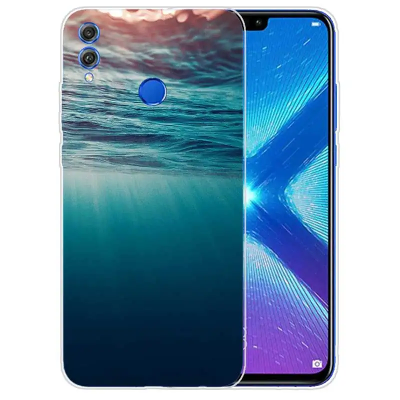 تصفح الغروب البحر سيليكون حافظة لهاتف huawei Y7 Y6 Y5 رئيس برو Y9 2019 2018 الشرف 8X 8C اللعب 9 10 لايت عرض 20 V20 كوكه