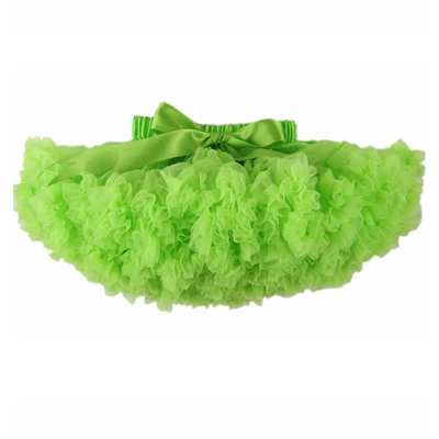 От 2 до 18 лет пышная шифоновая юбка-пачка Пышная юбка для малышей танцевальная юбка принцессы для девочек, детская юбка-американка - Цвет: lemon green