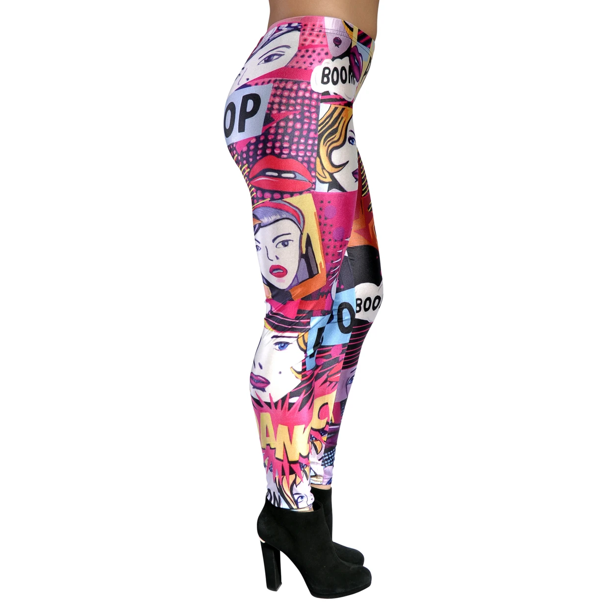 Women's Boom Pop Leggings Medium Red (1)