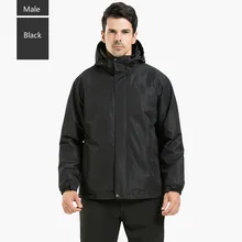 Открытый два комплекта захватывающего флиса внутри куртка для мужчин и женщин Водонепроницаемая теплоизоляция Толстая альпинистская зимняя одежда