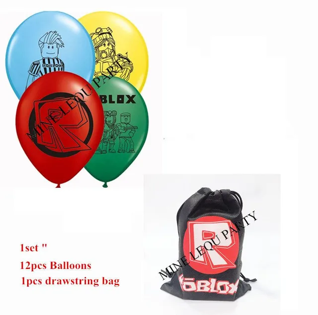 Us 299 13pcslot Roblox Latex Balloons Drawstring Bag Birthday Party Supplies Kids Toys Game Globos Inflateble Air Ballon Decorations In Ballons - 
