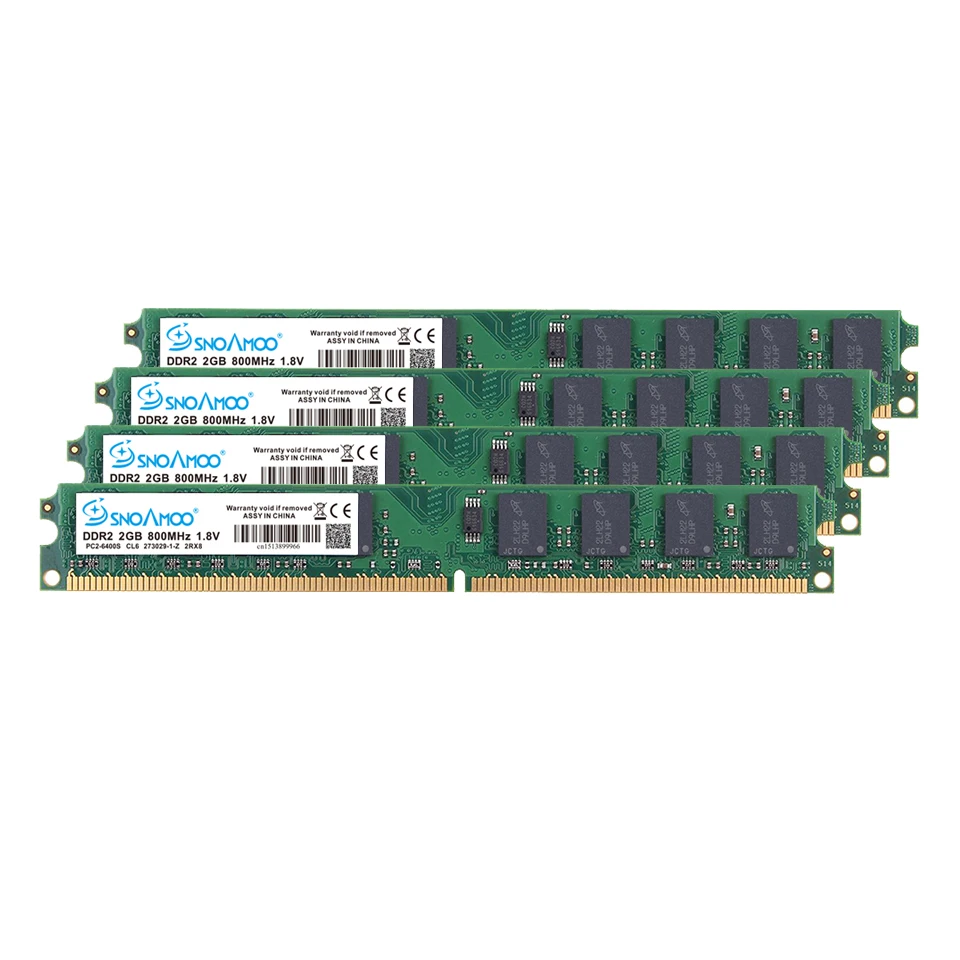 SNOAMOO новая DDR2 2 ГБ 800 МГц 667 МГц PC2-5300 памяти PC2-6400 240 Pin не ECC память для настольных ПК пожизненная Гарантия