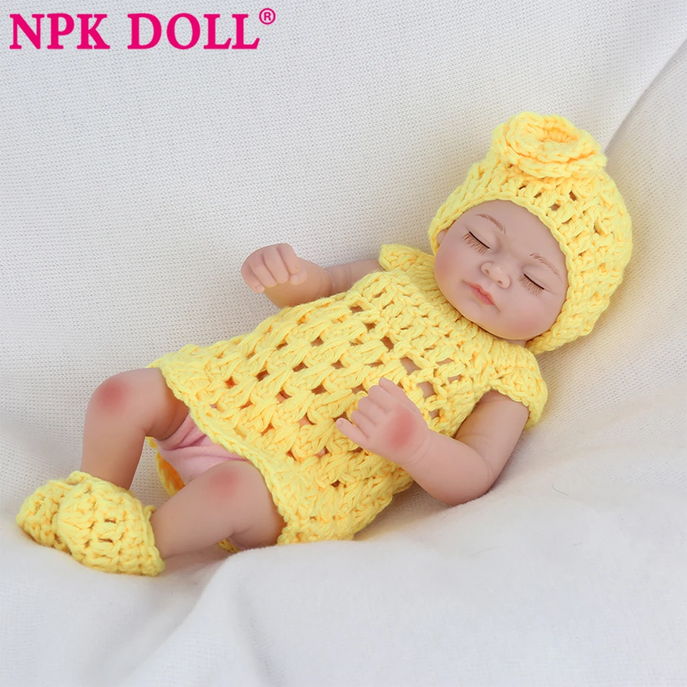 NPKDOLL 28 см bebe Кукла Новорожденный с мягким силиконовым телом для девочек дешевле