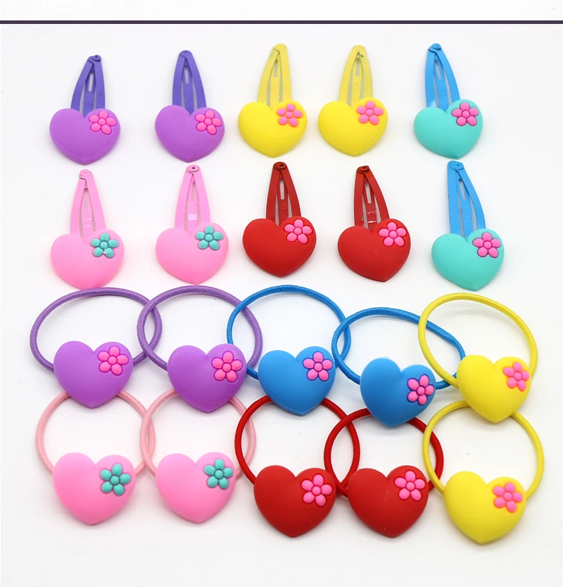 20pc/box Hello Kitty Elastic Hair Bands Unicorn Sponge Bob Storage Box Soft Plastic Cute Cartoon Hair Accessories For Kids Girls