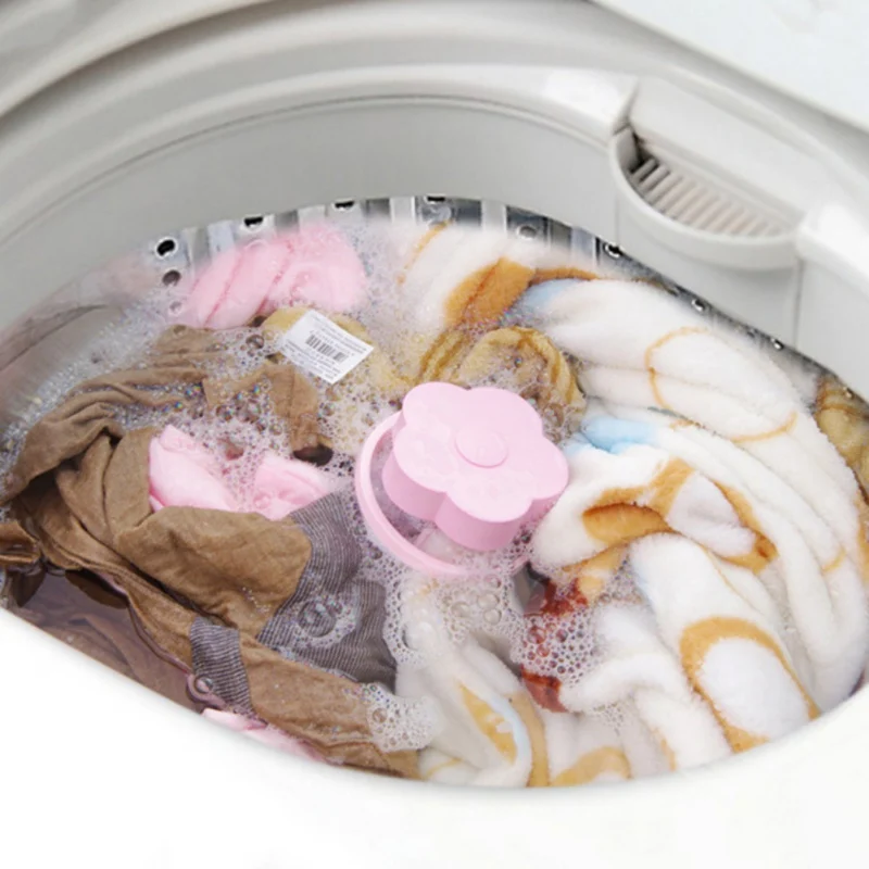 

Novel Flower Shape Washing Machine Hair Removal Mesh Filter Bag Floating Filtering Sticky Hair Bag