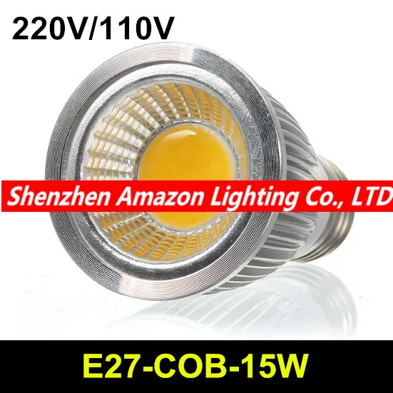 

SUPER POWER 15W E27 LED Wall lamps COB Chip LED Bulb Spotlights Ceiling light AC 110V 220V 240V Pendant lights 6pcs