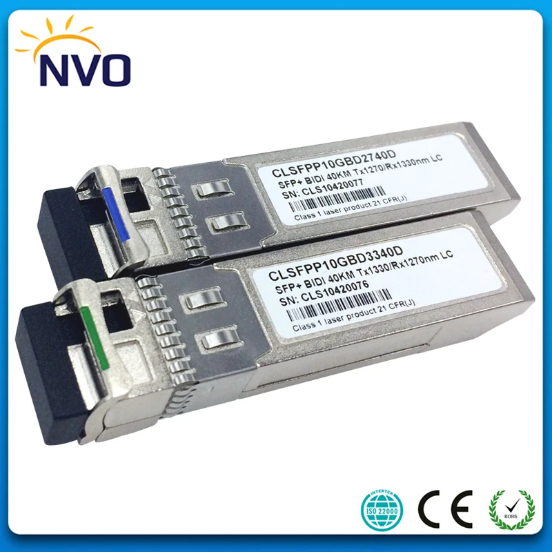 

5Pairs/Lot,Fiber Optic BiDi Module 10G 1270nm/1330nm 40km DDM WDM SFP+ LC,Compatible with Cisco Code