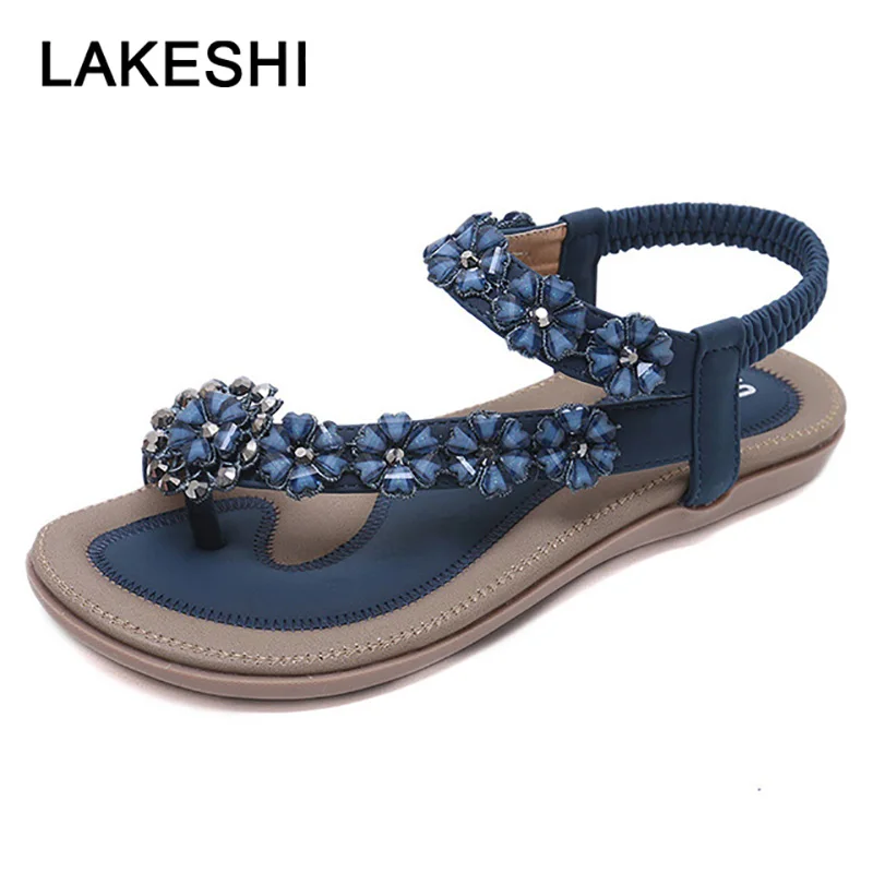 

Plus Size 42 Women Sandals Flip Flops Summer Women Shoes Rhinestone Flat Sandals Female Shoes Woman Sandalie Tenis Feminino