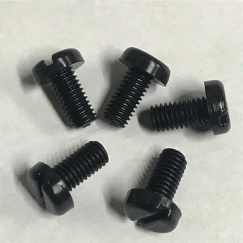 

M2 M3 M4 Nylon Round head Slotted Screw Plastic Pan head Screws Black Insulation Bolts