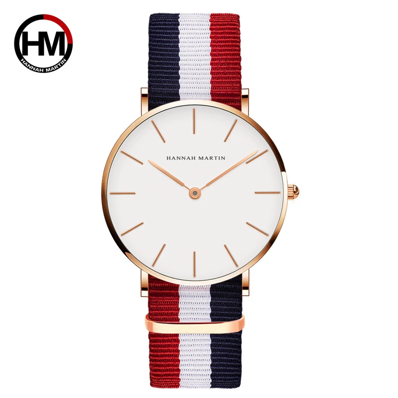 

Ladies Watch Luxury Brand Fashion Simple Women Men Quartz Wrist Watches Clocks For Young Boys Girls with Colorful Nylon Relogios