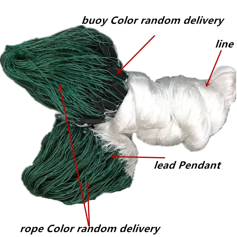 solid strong H3m*L80M 3layer big mesh gill net fish trap Multifilament  nylon net red pesca fishing network fish net armadilha