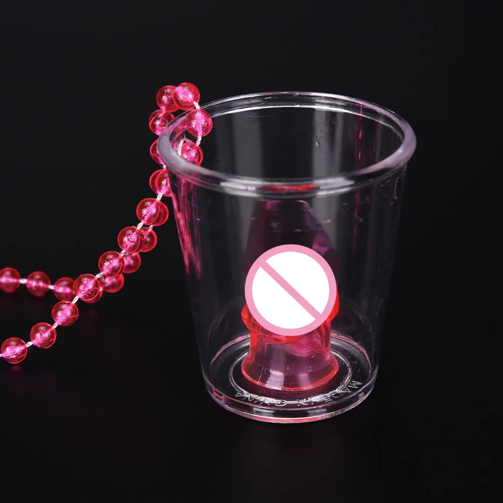 

1pcs Hen Night Party Games Shot Glass On Necklace Bachelorette Party Fun Drinking Game Event Party Supplies Decorations