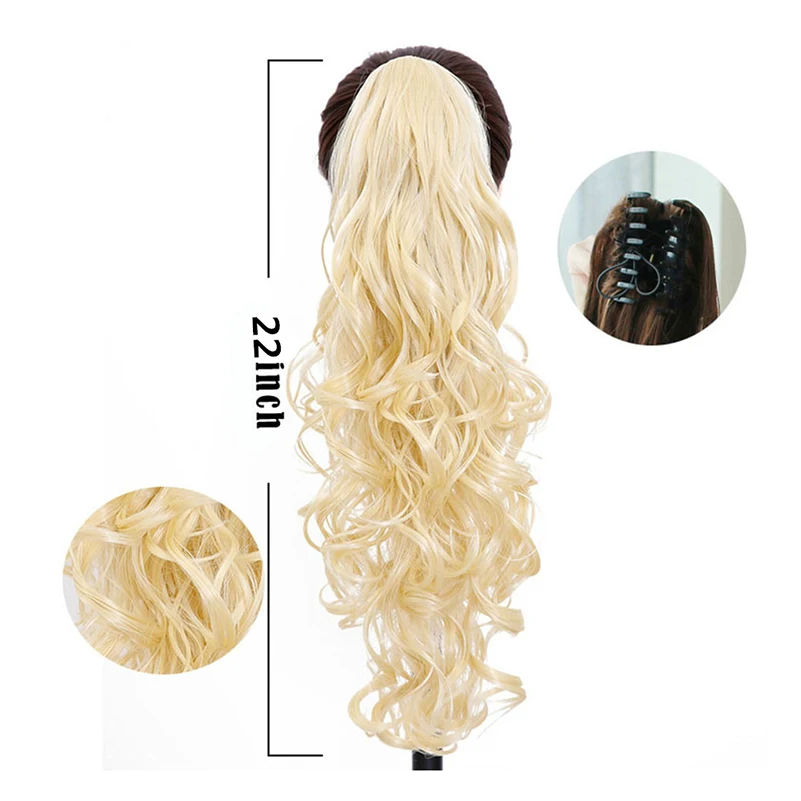 Синтетические женские когти на конском хвосте клип в наращивание волос кудрявый стиль пони хвост шиньон черный коричневый блонд стиль волос s