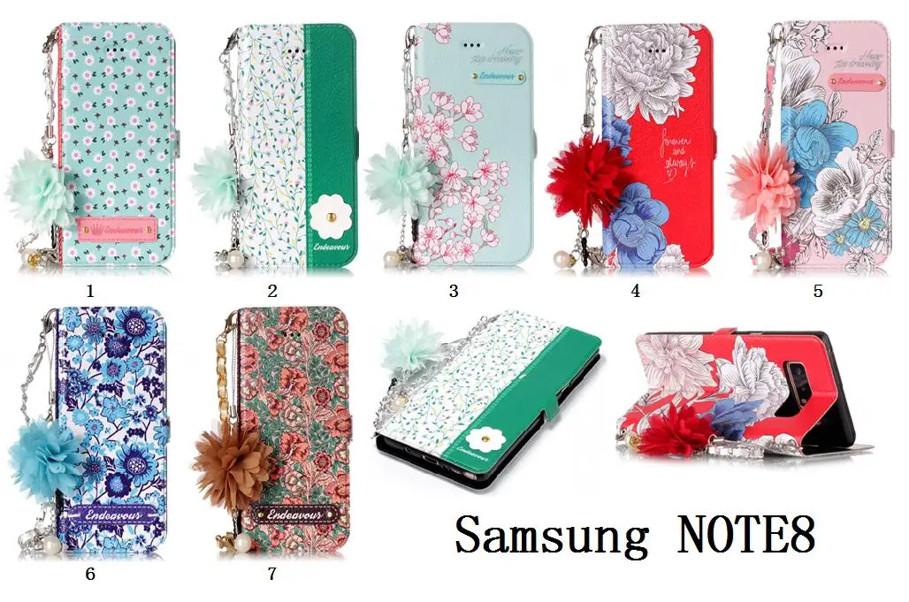 Mooshion цветок флип чехол для Samsung Galaxy Note 8 случаях красивый узор Бумажник карты карман задняя крышка для Samsung Note8